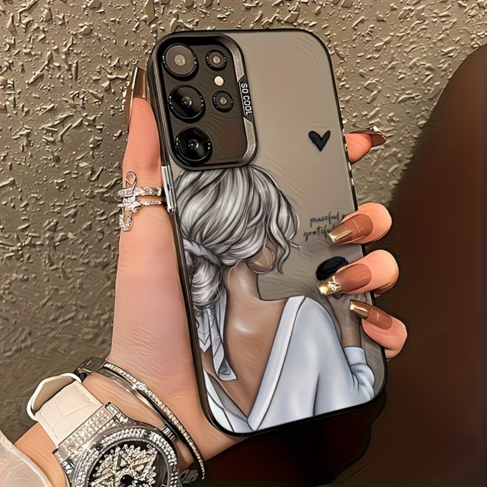 Matte Pc Case - غطاء هاتف مطبوع عليه 'فتاة هادئة