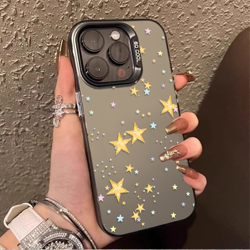 Matte Pc Case - غطاء صلب مطفي بنمط نجوم ملون