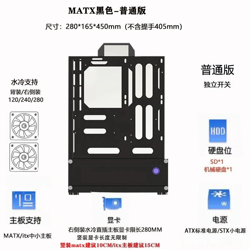 هيكل كمبيوتر مفتوح 240/360 مبر - مراجعة Pc Chassis وسعره